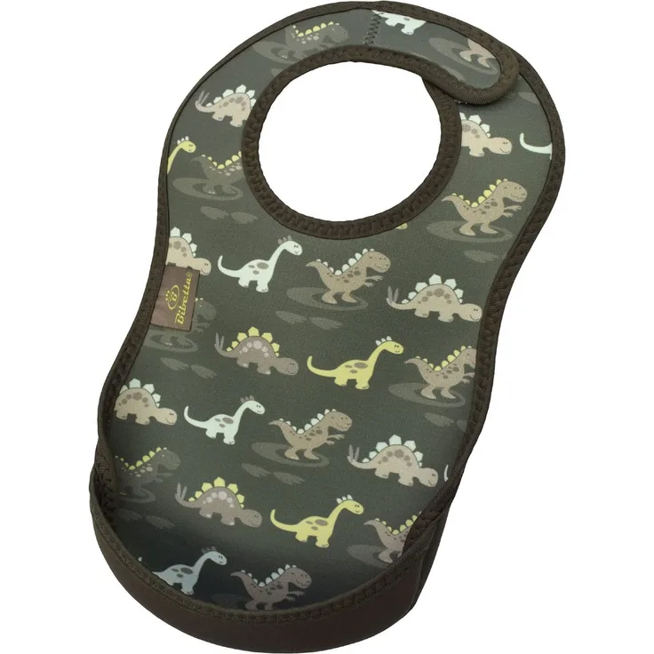 Bibetta Dinosaurus Lätzchen Anthrazit Grau