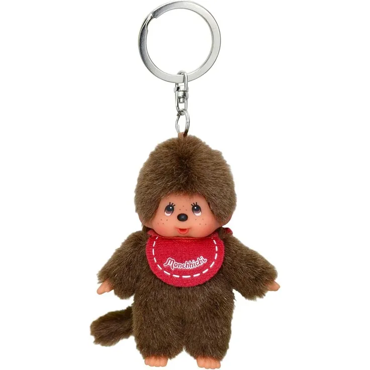 Junge rot Anhänger | 10 cm | Monchhichi | Sekiguchi | Schlüsselanhänger