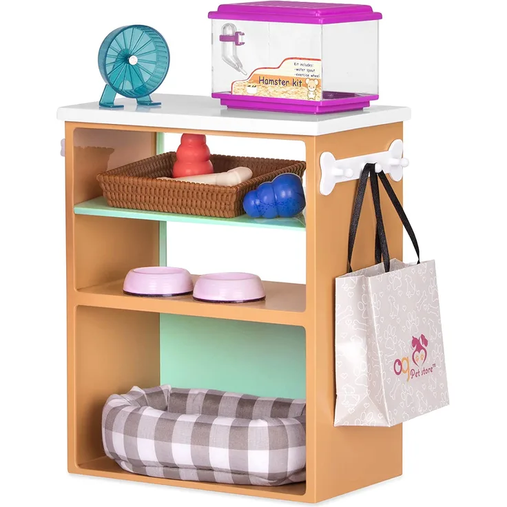 Our Generation BD37433Z Deluxe Pet Store Set Puppenzubehör, Unico