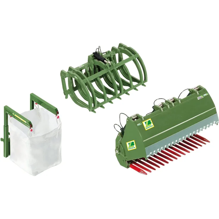 SIKU 7384 Frontlader Werkzeuge Set B Bressel und Lade grün