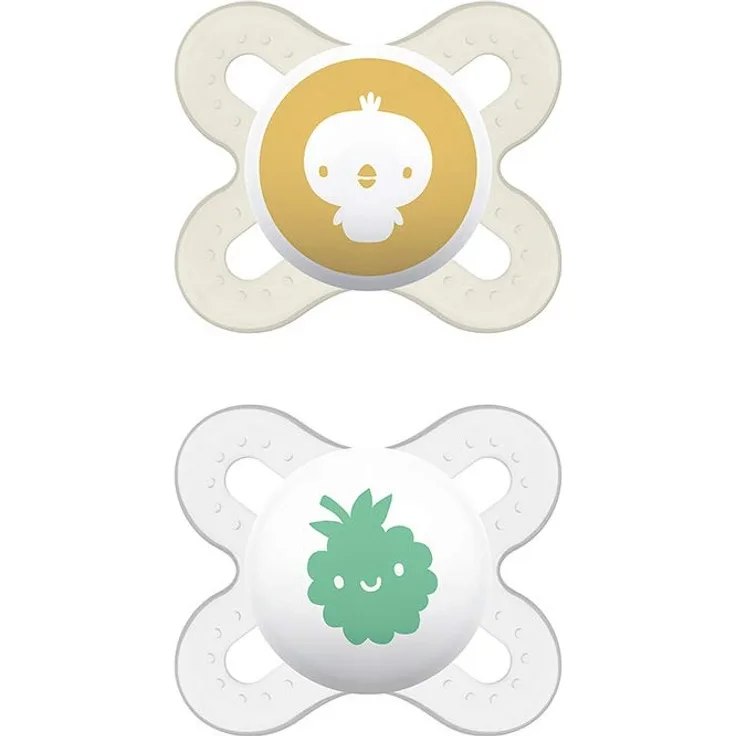 MAM Schnuller Start S153, für Neugeborene, SkinSoftTM-Silikon, ultraweich, für Babys von 0 bis 2 Monaten, neutral (2 Stück), mit sterilisierbarer Box, spanische Version, 2 Unidad (Paquete de 1)