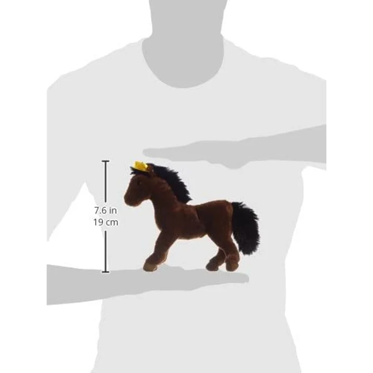 Steiff Hanno Hannoveraner - 22 cm - Plüsch Pferd liegend - Kuscheltier für Kinder - Plüschpferd - weich & waschbar - braun (280351) – Bild 4