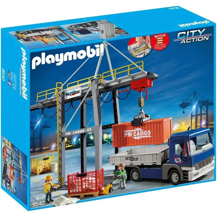 PLAYMOBIL 9540 City Action Elektrischer Verladekran mit LKW
