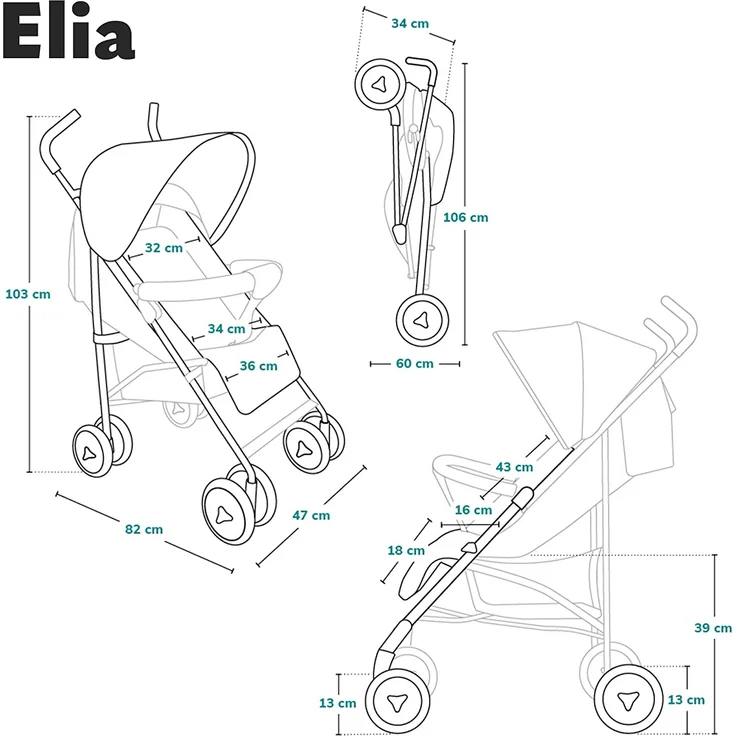 lionelo Buggy Elia Graphite – Bild 9