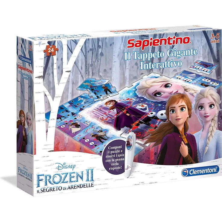 Clementoni 16187 Frozen 2 - Il Tappeto Gigante Interattivo Disney Elektronisches und interaktives Puzzle, Mehrfarbig
