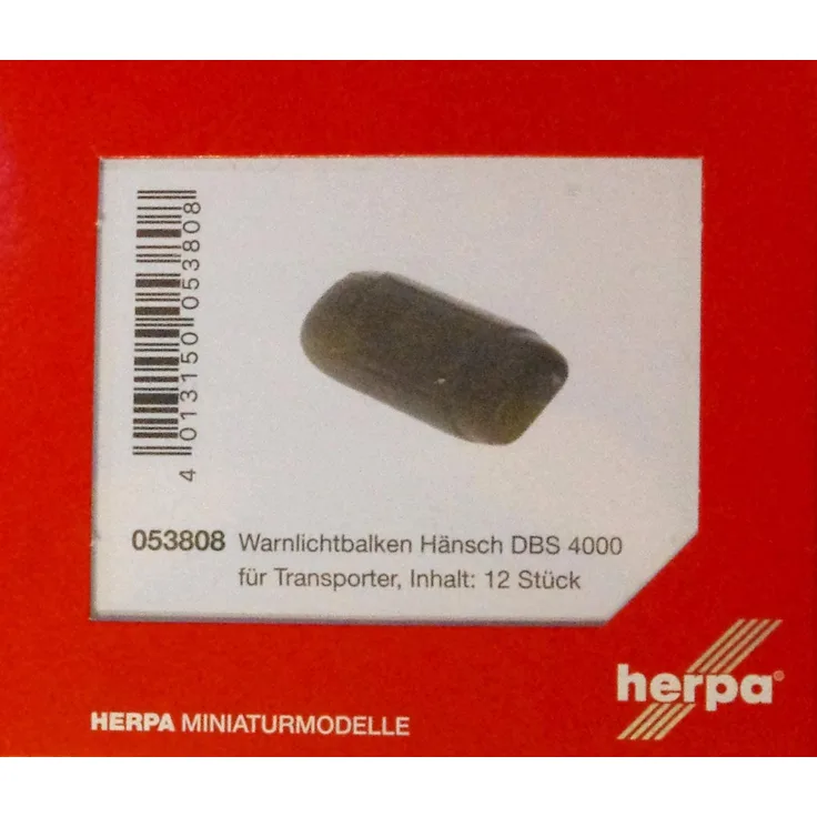 Herpa 053808 Zubehör Warnlichtbalken Hänsch DBS 4000 für Transporter