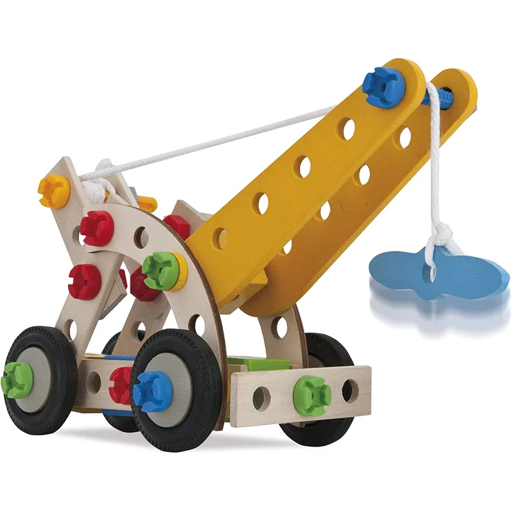Eichhorn 100039022 - Constructor Kranwagen, 70-tlg., Holz-Konstruktions-Set, 4 verschiedene Modellvarianten baubar, FSC 100% Zertifiziertes Buchenholz, Made in Germany – Bild 6