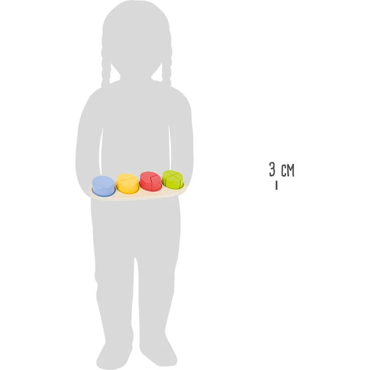 Small Foot 11102 Steckpuzzle Bruchkreise Educate aus Holz, FSC 100%-Zertifiziert Spielzeug, Mehrfarbig – Bild 6