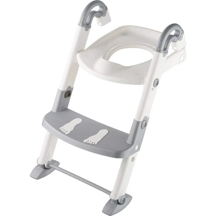 Rotho Babydesign KidsKit 3-in-1 Toilettentrainer, Ab 18-36 Monate, Aufbau-Maße zusammengeklappt: 41,5 x 25 x 67 cm (LxBxH), Grau/Weiß, 600060240 – Bild 1