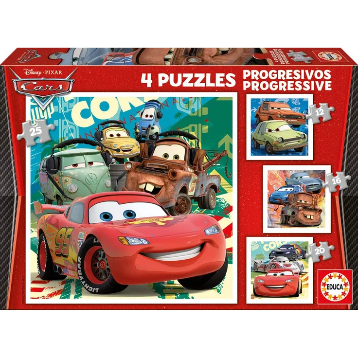 Educa 14942 - Progressive Puzzle Disney Car 2
