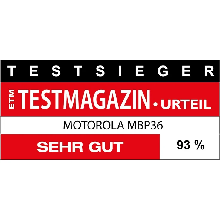 Motorola 'MBP36S' Video-Babyphone, 3,5 Zoll LCD Farbdisplay, mit Infrarot Nachtsicht-Kamera, 300 m Reichweite – Bild 11