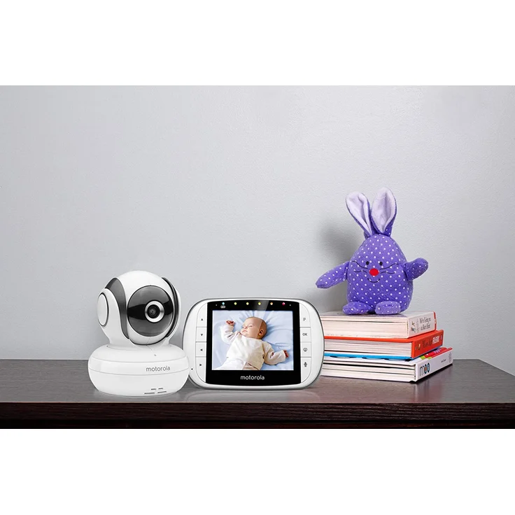 Motorola 'MBP36S' Video-Babyphone, 3,5 Zoll LCD Farbdisplay, mit Infrarot Nachtsicht-Kamera, 300 m Reichweite – Bild 5