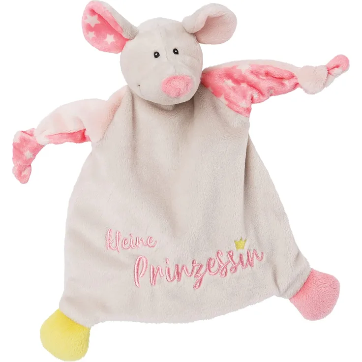 Schmusetuch Maus Kleine Prinzessin (Beige)