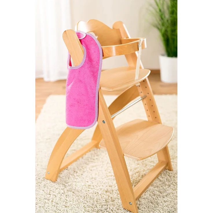 2er Set - Baby Lätzchen/Kinderlätzchen mit Druckknopf/Größenverstellbar/Extra groß/Sehr saugfähig/Öko-Tex schadstoffgeprüft / 100% Baumwolle (Pink/Orange) – Bild 9