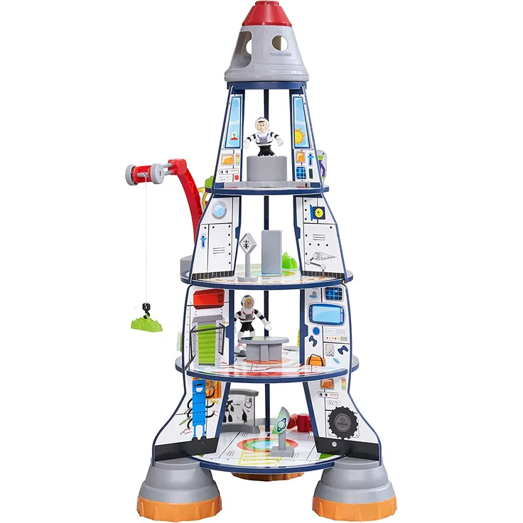 KidKraft 63443 Raketenschiff Spieleset aus Holz, Bunt
