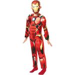 Rubie's 640830S Offizielles Marvel Avengers Iron Man Deluxe Kinderkostüm, Größe S 3-4, Größe 104 cm