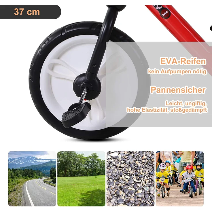 2-in-1 Kinderfahrrad rot – Bild 8