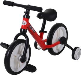 2-in-1 Kinderfahrrad rot