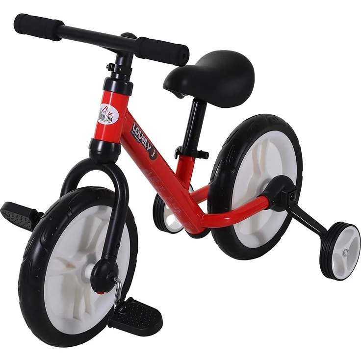 2-in-1 Kinderfahrrad rot