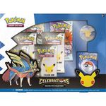 Pokémon Celebrations Deluxe Pin-Box (25. Jubiläum), Kartenspiel, ab 6 Jahren, 2 Spieler, über 10 Minuten Spieldauer