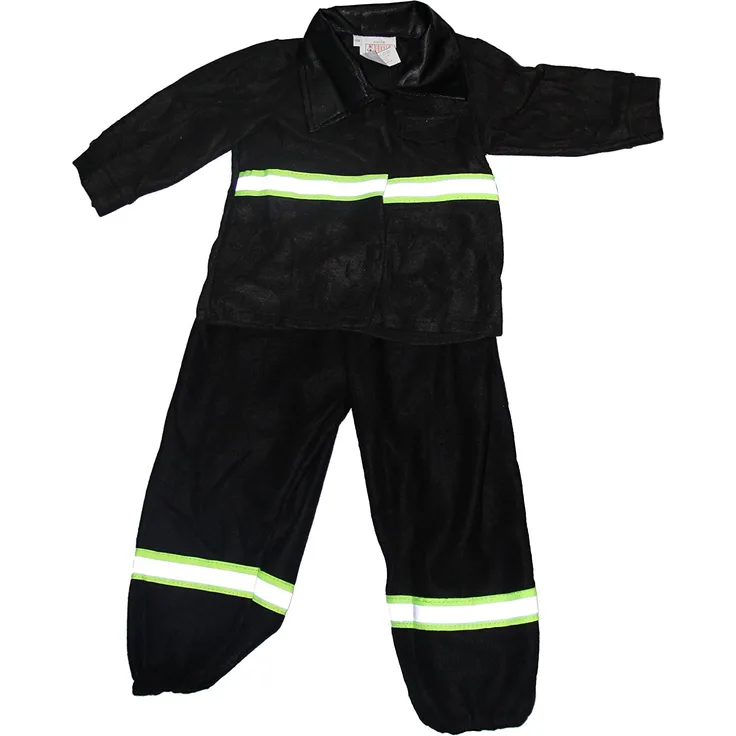 Foxxeo 40236 I Baby Kostüm Feuerwehrkostüm Feuerwehrmann schwarz Gr. 74 - 98, Größe:68/74