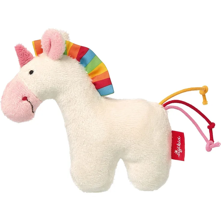 sigikid, Mädchen, Mini-Rassel Einhorn, Red Stars, Weiß, 42187 - Preisvergleich