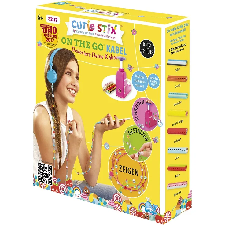 Beluga Spielwaren GmbH 33117 Cutie Stix On The Go Schnüre Beluga Spielwaren 33117-Cutie, Bunt