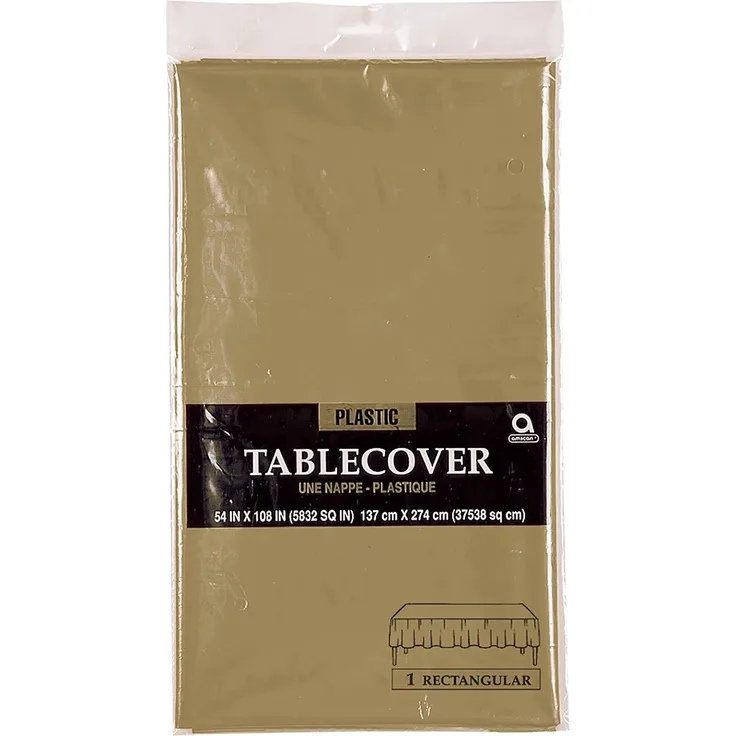 Amscan tischdecke Gold 137 x 274 cm Kunststoff