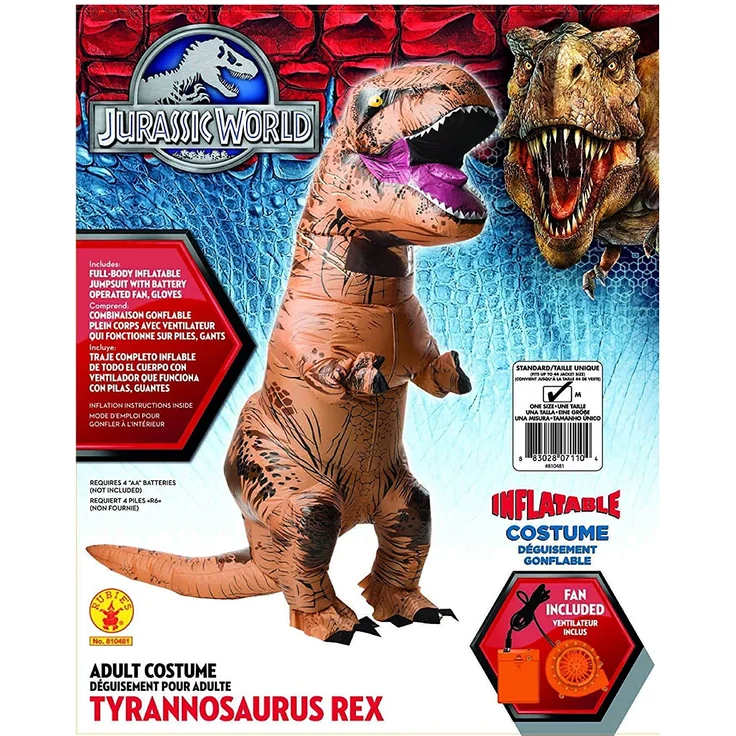 Rubie's Aufblasbares T-Rex-Dinosaurier-Kostüm, Jurassic World, für Erwachsene – Bild 7