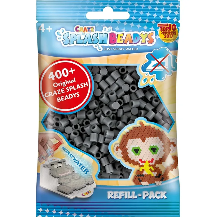 CRAZE SPLASH BEADYS Refill-Pack Ersatzperlen lila glitzer violet glitter Glitzerperlen Nachfüllset Bügelperlen ohne Bügeln 11812