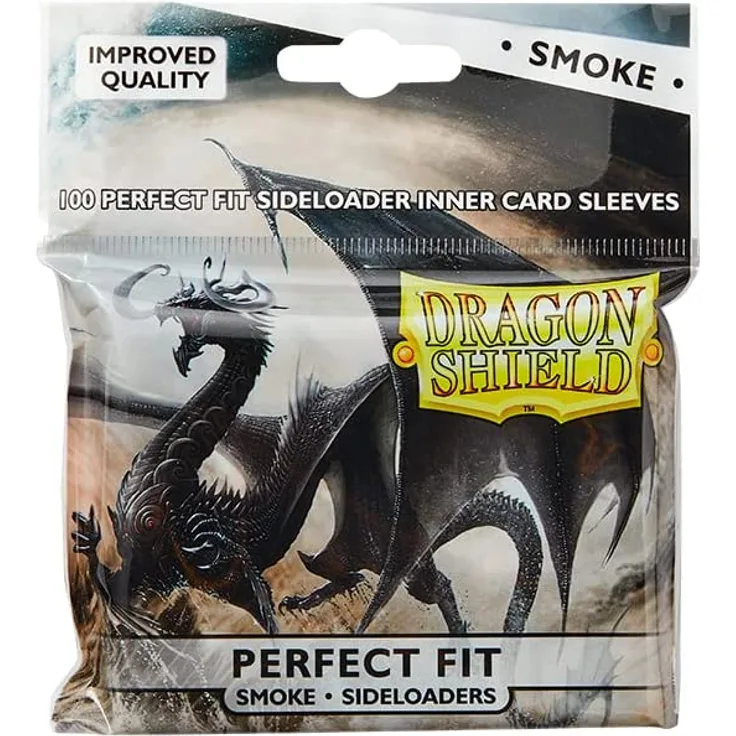 Dragon Shield: Perfect Fit Sideloading Sleeves - Clear/Smoke (100 Sleeves)