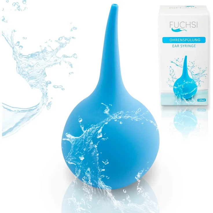 FUCHSI Ohrenreiniger | Sanfte Reinigung von Ohrenschmalz durch Ohrenspülung | 135ml Ohrenschmalzentferner | Ohrendusche