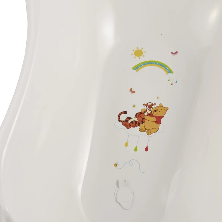 keeeper Babybadewanne mit Stöpsel, Winnie Pooh Weiß, Ab 0 bis ca. 12 Monate, 84 cm lang, ergonomisch – Bild 3