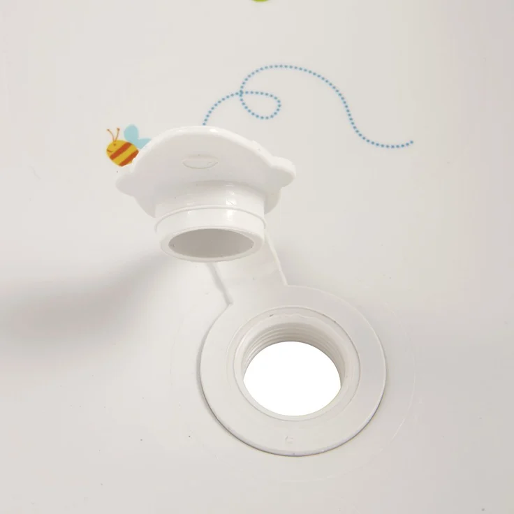 keeeper Babybadewanne mit Stöpsel, Winnie Pooh Weiß, Ab 0 bis ca. 12 Monate, 84 cm lang, ergonomisch – Bild 4