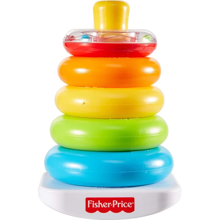 Mattel - Fisher-Price Farbring Pyramide, Steckspiel-Zeug, Stapelturm, Stapelspielzeug – Bild 3