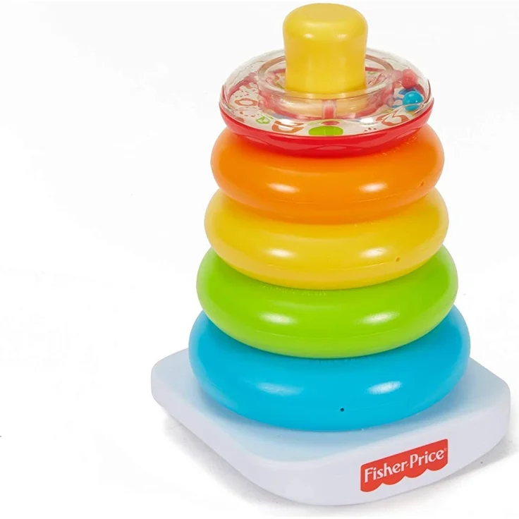 Mattel - Fisher-Price Farbring Pyramide, Steckspiel-Zeug, Stapelturm, Stapelspielzeug – Bild 6