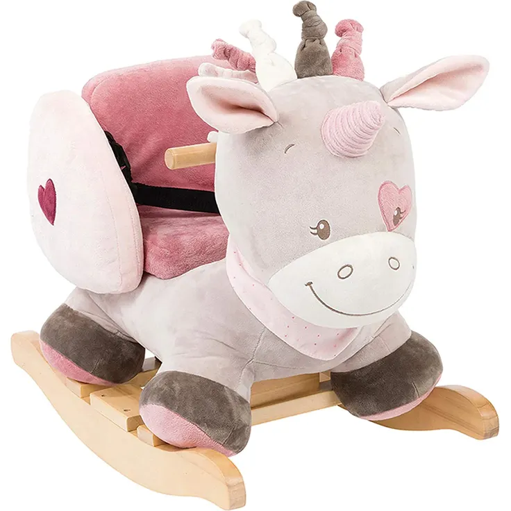 Nattou Schaukeltier Einhorn Jade, 10 - 36 Monate, 60 x 39 x 50 cm, Beige/Rosa
