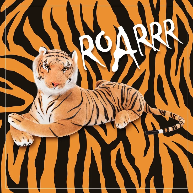 Tiger braun 110 cm Stofftier Plüschtier - Preisvergleich – Bild 5