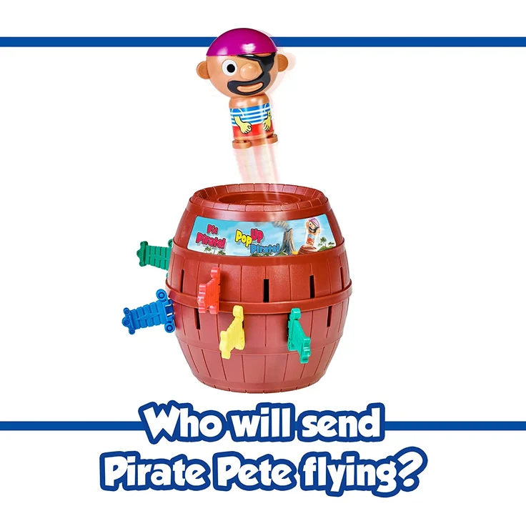 TOMY Kinderspiel "Pop Up Pirate", Hochwertiges Aktionsspiel für die Familie, Piratenspiel zur Verfeinerung der Geschicklichkeit Ihres Kindes, Gesellschaftsspiel ab 4 Jahren, Pop up Spiel – Bild 6