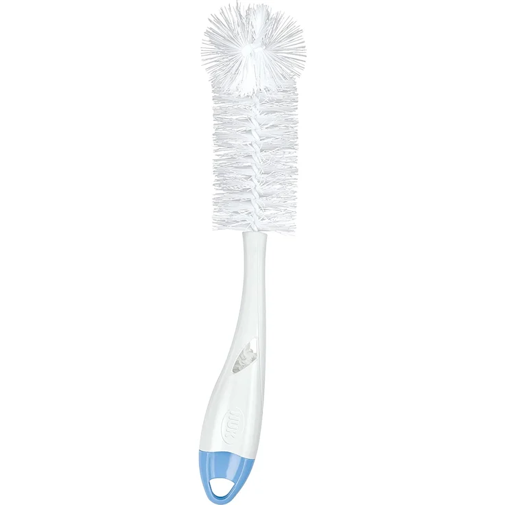 NUK Flaschenbürste mit integrierter Saugerbürste im ergonomischen Griff, für Flaschen und Sauger, 1 Stück, Farbe nicht frei wählbar – Bild 1