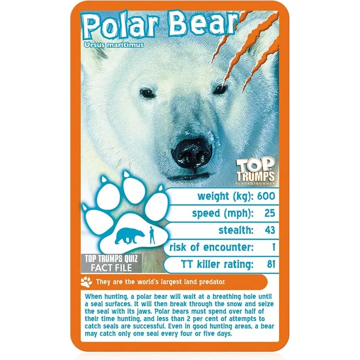 Deadliest Predators Top Trumps Kartenspiel – Bild 4