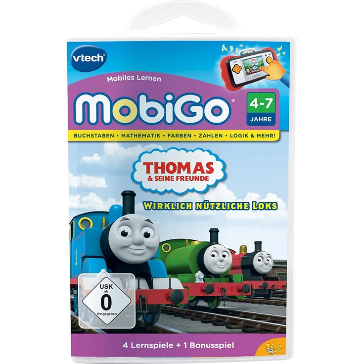 Vtech 80-252704 - MobiGo Lernspiel Thomas und seine Freunde, ab 4 - 7 Jahren, Kunststoff