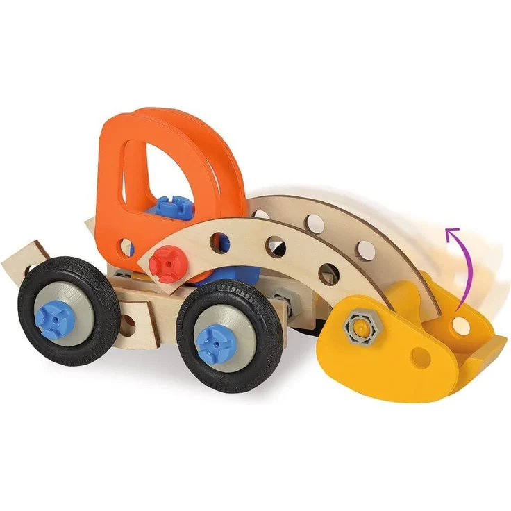 Eichhorn 100039087 - Bagger 90-teilig Holz-Konstruktions-Set, 3 verschiedene Modelvarianten baubar, FSC 100% – Bild 9