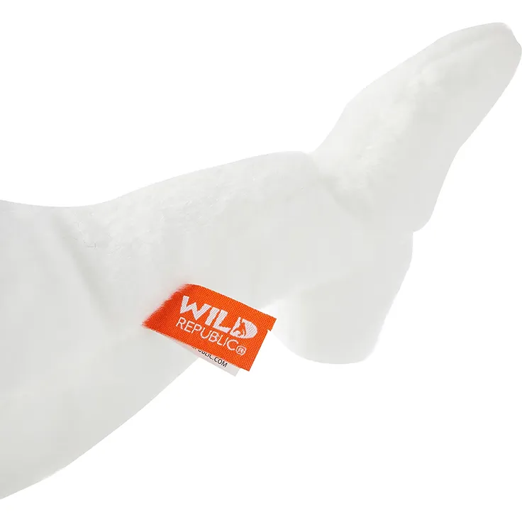 Wild Republic 22447 Plüsch Beluga Weißwal, Cuddlekins Kuscheltier, Plüschtier 20 cm, weiß – Bild 3