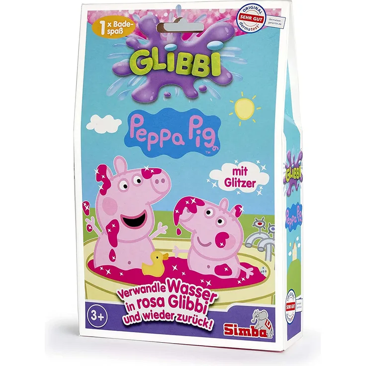 Simba 105953348 Glibbi Peppa Pig, Mehrfarbig, One Size
