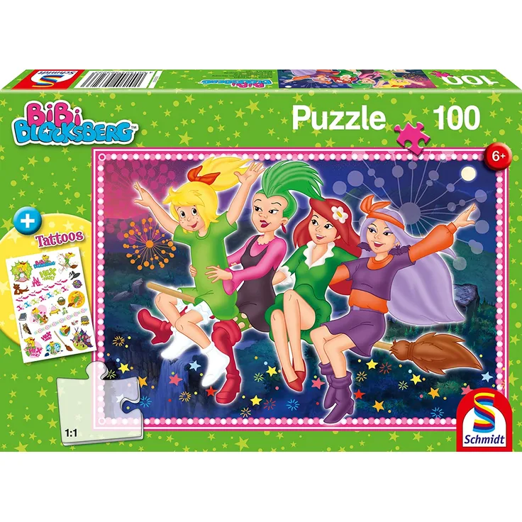 Schmidt Spiele Puzzle 56323 Bibi Blocksberg, Hexenausflug, 100 Teile Kinderpuzzle, bunt