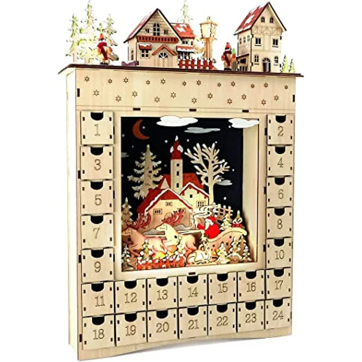 Adventskalender aus Holz Wintertraum – Bild 1