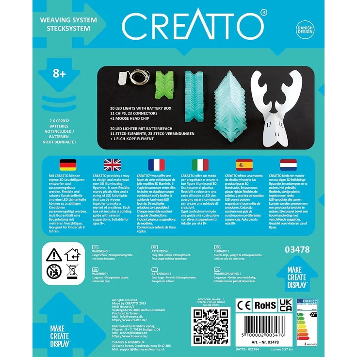 Creatto Bastelset LED-Lampe Elch – Bild 7