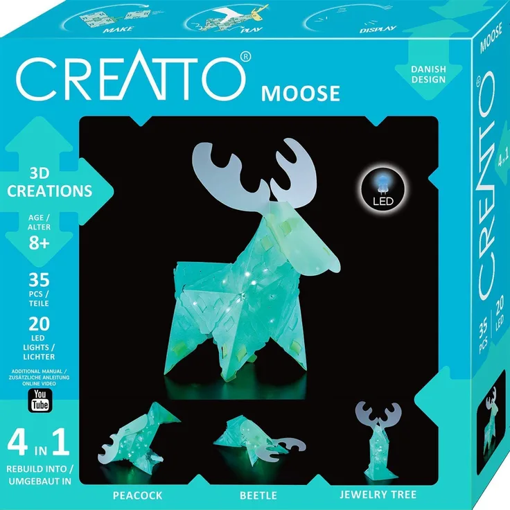 Creatto Bastelset LED-Lampe Elch