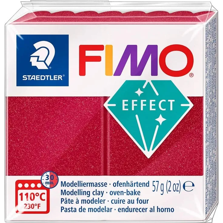 FIMO Mod. masse Fimo effect rubinrot meta